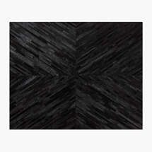 Online Designer Business/Office NAHO BLACK HANDWOVEN HIDE AREA RUG 8'X10'