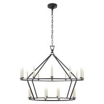 Online Designer Living Room Darlana Two-Tiered Ring Chandelier