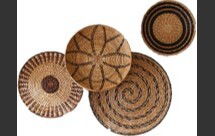 Online Designer Combined Living/Dining Handwoven Baskets Wall Art - Set of 4