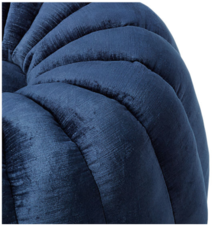 Online Designer Combined Living/Dining TUFTED NAVY BLUE VELVET POUF