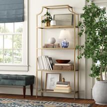 Online Designer Home/Small Office Otha 80.5'' H x 36'' W Metal Etagere Bookcase