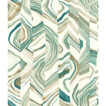 Online Designer Bathroom Agate Stripe 33' x 20.5" Abstract Wallpaper Roll