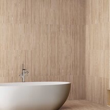 Online Designer Bathroom Kenridge Ribbon Maple 24x48 Matte Porcelain Wood Look Tile