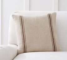 Online Designer Living Room Pieced Grainsack Stripe Pillow Cover