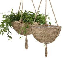 Online Designer Patio Healey 2 - Piece Natural Fibers Hanging Planter Set (Set of 2)