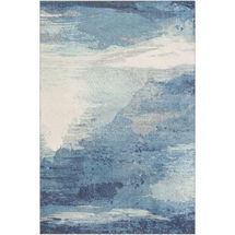 Online Designer Home/Small Office Blurry Blue Skies Rug
