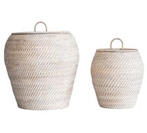 Online Designer Combined Living/Dining Bruno White Rattan Baskets 