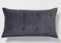 Online Designer Bedroom Organic Cotton Linen Velvet Midnight Navy King Bed Pillow Sham