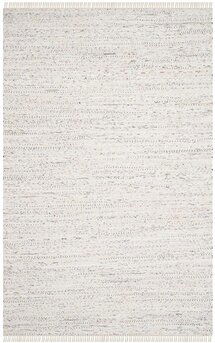 Online Designer Bedroom Penrock Way Handwoven Cotton White Area Rug