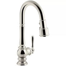 Online Designer Kitchen K-99261-SN Artifacts Pull Down Bar Faucet with Accessories