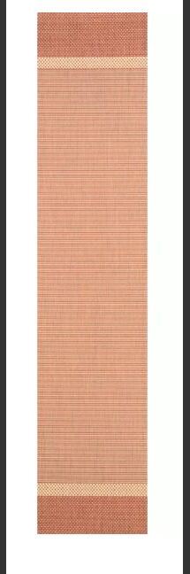 Online Designer Patio Linden Texture Beige/Terracotta Indoor/Outdoor Area Rug