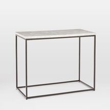 Online Designer Combined Living/Dining Streamline Side Table - Marble