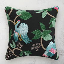 Online Designer Bedroom Josephine Chinoiserie Pillow 20" - Black