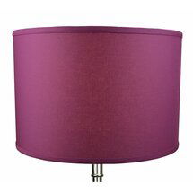 Online Designer Business/Office Plum 18" Linen Drum Lamp Shade