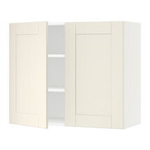 Online Designer Home/Small Office Wall cabinet with 2 doors, white, Grimslöv off-white