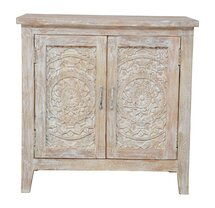 Online Designer Bedroom Alia Carved Nightstand