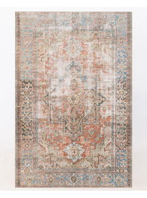 Online Designer Living Room Loren Rug in Terracotta & Sky
