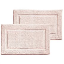 Online Designer Bathroom mDesign 100% Cotton Bath Mat, Hotel-Style Bathroom Floor Rug, 2 Pack