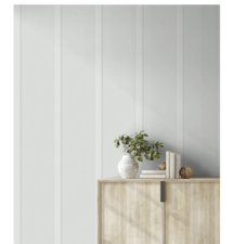 Online Designer Other Faux Board & Batten Peel-and-Stick Wallpaper in Arctic Grey