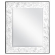 Online Designer Bedroom Haak Chevron Beveled Bathroom/Vanity Mirror