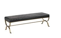 Online Designer Bedroom Teatro Bench Onyx Black Leather