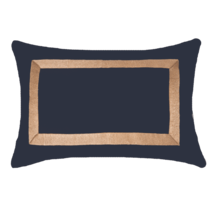 Online Designer Combined Living/Dining  Braid Gold Navy Lumber Cushion