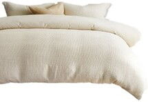 Online Designer Bedroom Belgian Flax Linen Waffle Duvet Cover - Flax