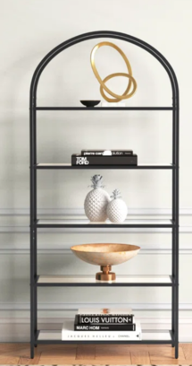 Online Designer Living Room Kendra 72.2" H x 32.7" W Steel Etagere Bookcase