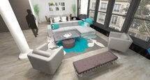 Online Designer Living Room 3D Model