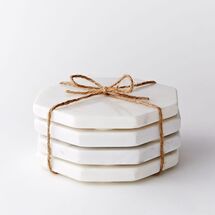 Online Designer Living Room Marble Octagonal Coasters (Set of 4)