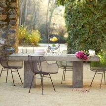 Online Designer Patio Gravitas Cement Dining Table 8'