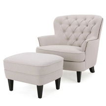 Online Designer Bedroom Heywood Armchair and Ottoman