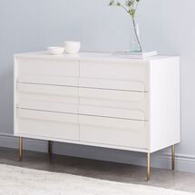 Online Designer Bedroom Gemini 6-Drawer Dresser - White Lacquer