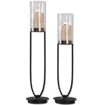 Online Designer Living Room Matte Black Candel Holders