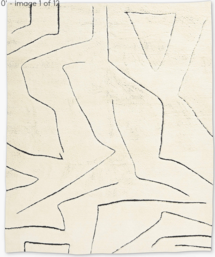 Online Designer Bedroom Myriad Hand-Knotted Warm White New Zealand Wool Area Rug 8'x10'