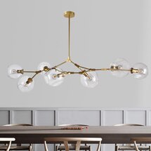 Online Designer Combined Living/Dining Dingman 7 - Light Sputnik Modern Linear Chandelier