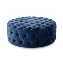 Online Designer Combined Living/Dining Koffler 42" Velvet Tufted Round Cocktail Ottoman