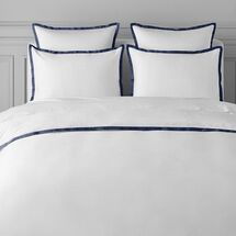 Online Designer Bedroom Chambers® Italian Border 300 Thread Count Sateen Bedding (Duvet Cover/King/Cal King NAVY)