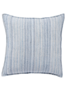 Online Designer Combined Living/Dining Blue and Ivory Linen Pillow