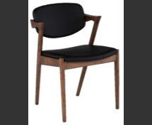 Online Designer Combined Living/Dining Black Wooden Dining Chair