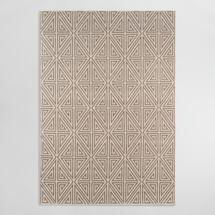 Online Designer Living Room Taupe Geometric Lattice Bali Indoor Outdoor Rug