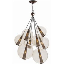 Online Designer Combined Living/Dining Smoked Glass Chandelier