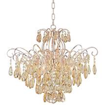 Online Designer Dining Room Mellie 24" Wide Champagne Gold and Crystal Chandelier