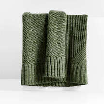 Online Designer Living Room Equinox Verte Green Sweater Knit Christmas Throw Blanket 70"x50"