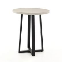 Online Designer Other Malfa 30" Outdoor Round Counter Table, Light Grey