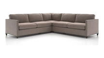 Online Designer Combined Living/Dining Dryden 3-Piece Sectional with Nailheads