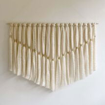 Online Designer Bedroom Sunwoven Roving Wall Hanging Wool Medium Ivory Woven