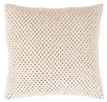 Online Designer Living Room Addison Modern Classic Cream White Cotton Crochet Down Pillow - 18" x 18"