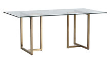 Online Designer Dining Room silverado brass 72" rectangular dining table