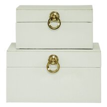 Online Designer Combined Living/Dining Schmid Wood 2 Piece Decorative Box Set